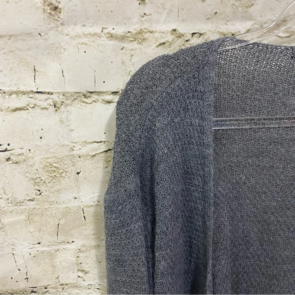 American Eagle Gray Knit Made In Italy Cardigan Sweater